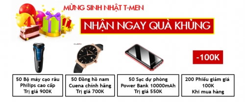 Chương trình Khuyến mại đặc biệt mừng Sinh Nhật T-MEN
